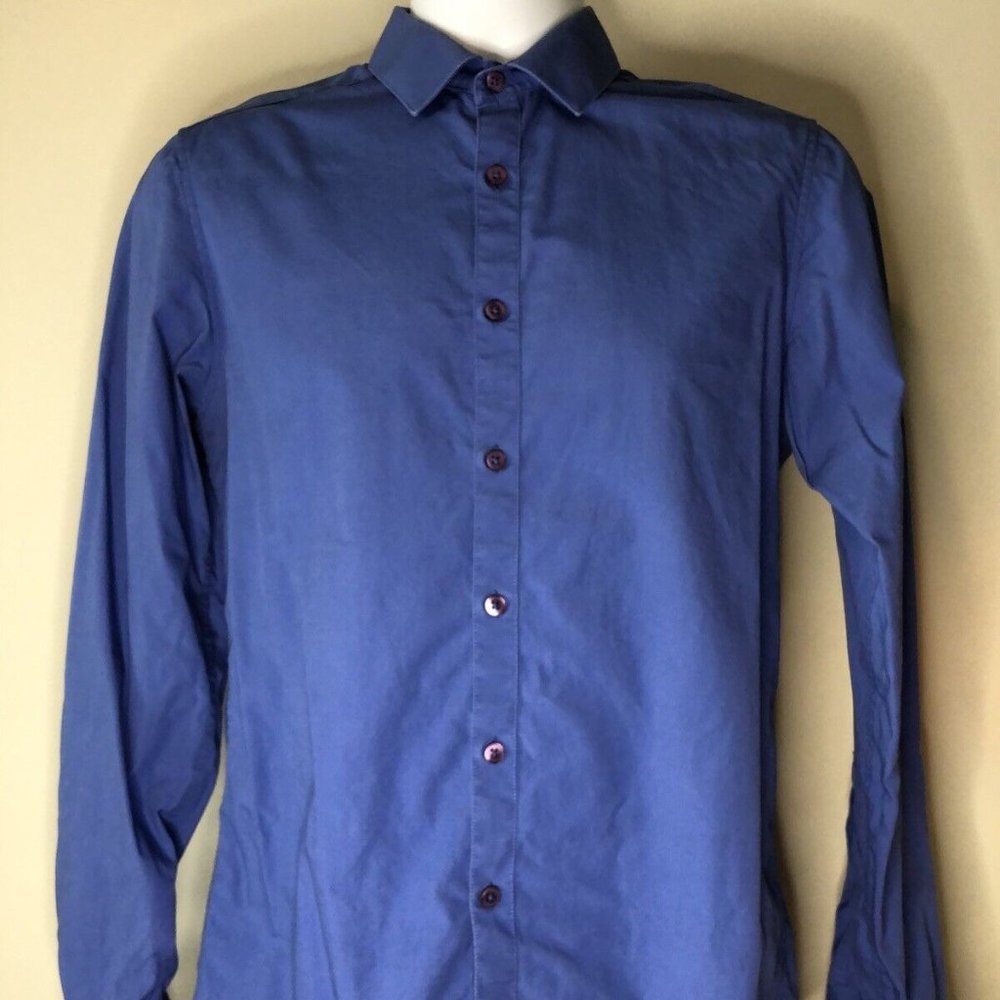 ASOS Smart Shirt in Long Sleeve in Cotton - Powder blue / XS